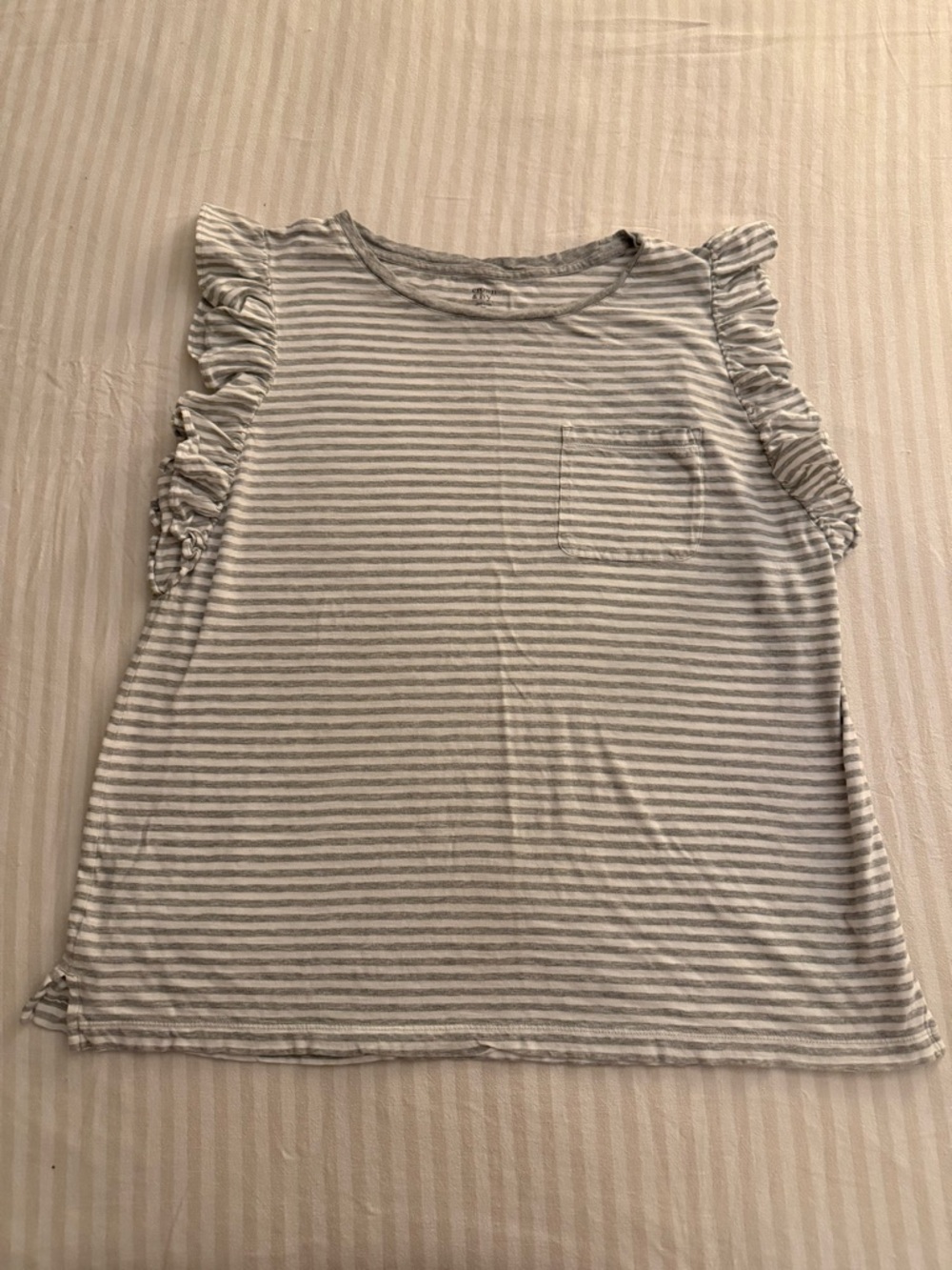 Crown & Ivy striped ruffle top